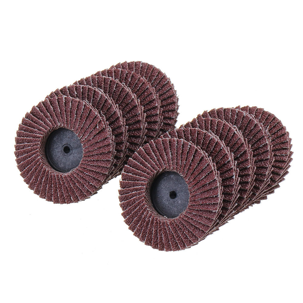 10pk 2/" inch 40 Grit Flap Sanding Disc Wheels Type R Roloc Threaded Twist Lock