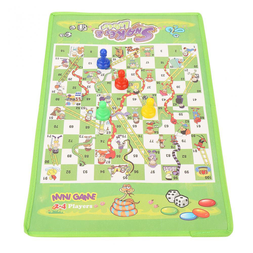 Snake Tangga Papan Menarik Permainan Toy Set Portabel Terbang Papan Catur Pendidikan Mainan Anak Anak