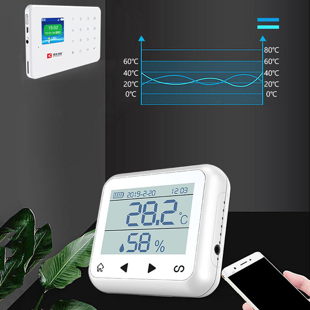 Home App Remote Control Temperature Alarm Thermometer Hygrometer