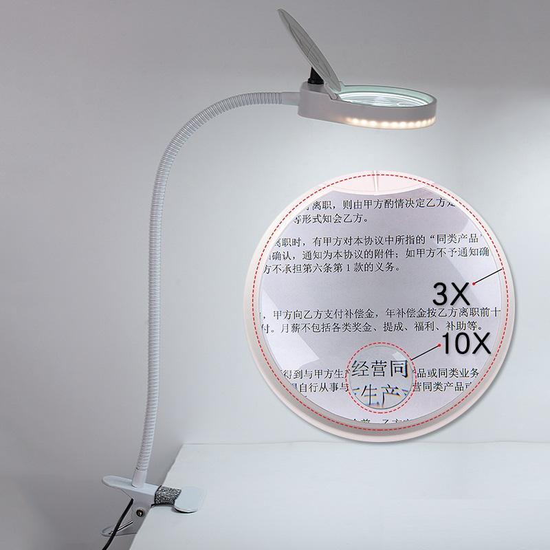 Pd 5sw Desktop Magnifier 3x 10x Macchina Da Tavolo Con Lente Dingrandimento Led Lampada Per Linsegnamento Di Esecuzioni