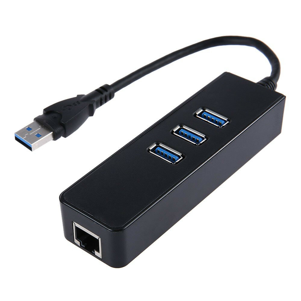 KY-688 Usb 3.0 a 3 port usb 3.0 adaptador hub 10gbit / s gigabit ethernet para pc mac laptop sem necessidade de driver