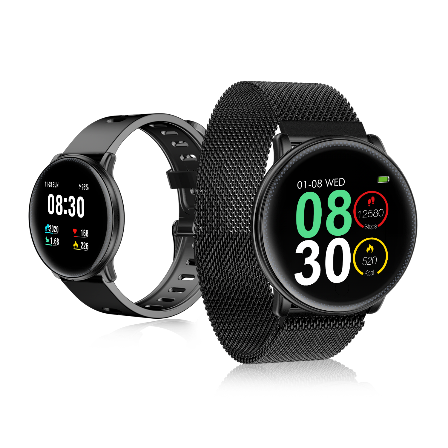[Free Gift] UMIDIGI Uwatch2 Full Touch Screen Entire Steel Body 24h Heart Rate Sports Mode Message Smart Watch 