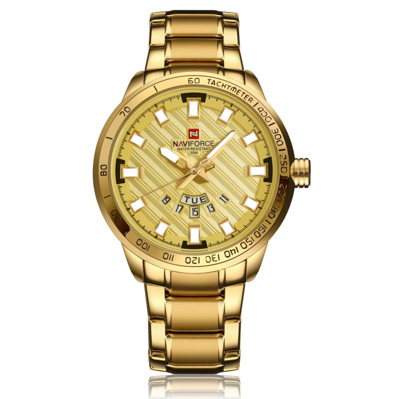 NAVIFORCE NF9090 Fashion Men Quart Watch Luxury Stainless Steel Sport Watch