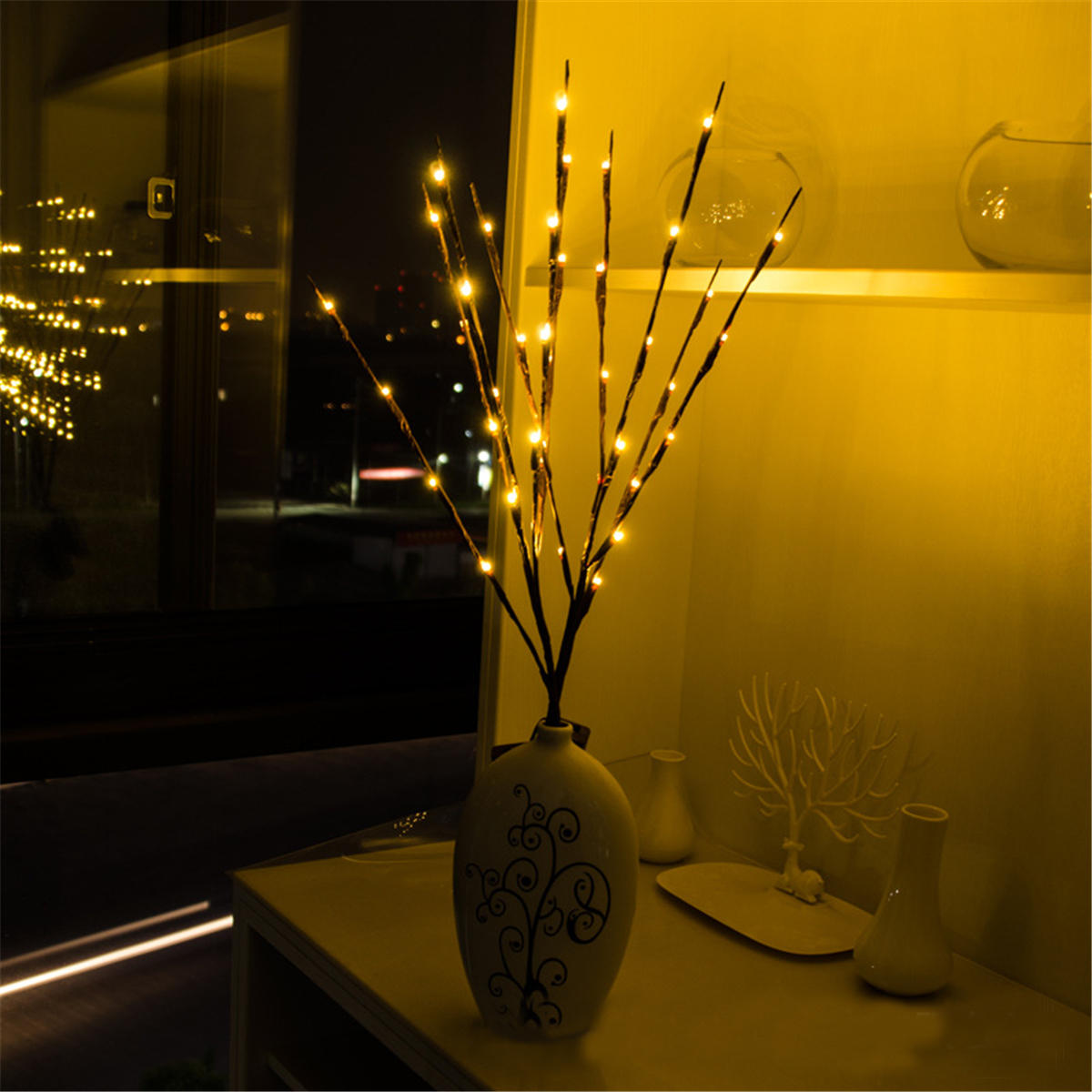 Décorées Garden Light Noël Jardin Batterie Party Led 20 Branch Lampes De A35RqjL4
