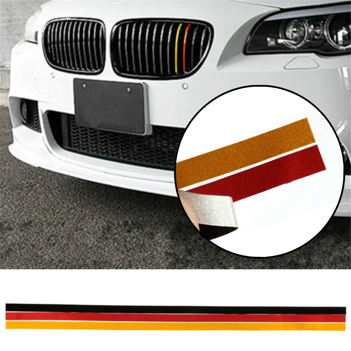 M Sport Parrilla De La Parrilla Tira De Vinilo Etiqueta Engomada Para Bmw M3 E46 E90 M5 Bandera Alemana