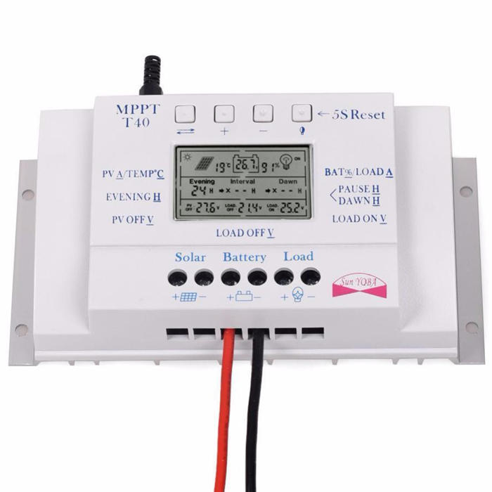 10 A Mppt LCD Solaire Régulateur de Charge Photovoltaïque 12v//24v pour Panneau