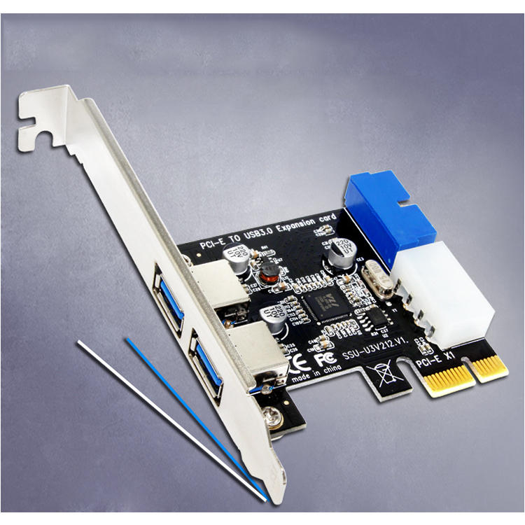 SSU V212 PCI-E إلى USB 3.0 توسيع الكمبيوتر المكتبي بطاقة مع Front 20 Pin وحهة المستخدم SSU V212 PCI-E إلى USB 3.0 توسيع الكمبيوتر المكتبي بطاقة مع Front 20 Pin وحهة المستخدم