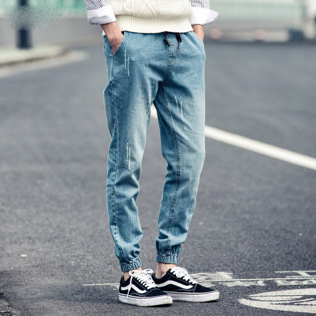 Heren Casual Jeans Lange benen Benen Losse voetenbroek Youth Harlan lange broek Heren Casual Jeans Lange benen Benen Losse voetenbroek Youth Harlan lange broek
