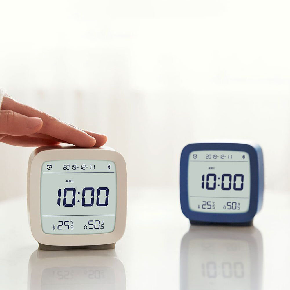ClearGrass CGD1 Mijia APP Control Bluetooth 5.0 Thermometer Hygrometer LCD Screen Adjustable Nightlight Alarm Clock Calendar From Xiaomi Youpin