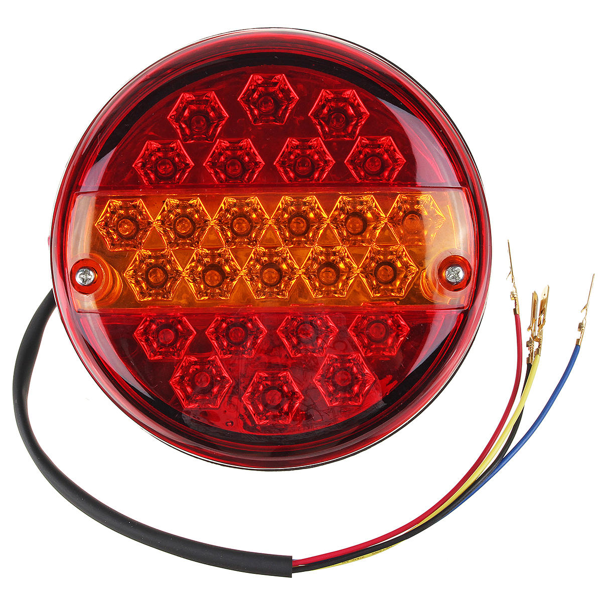 12V//24V VOLT UNIVERSAL LED REAR ROUND HAMBURGER TAIL LAMP LIGHT CARAVAN//TRAILER