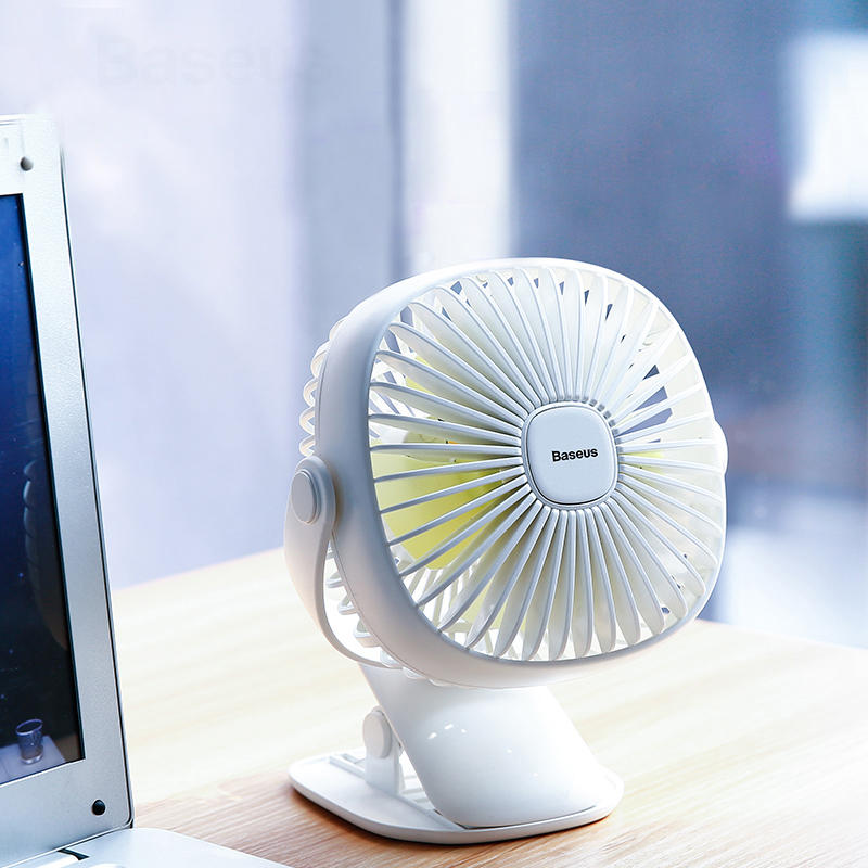 Baseus Mini Usb Rechargeable Air Cooling Fan Dual Use Desktop Fan For Student Bedroom Home Desk Office