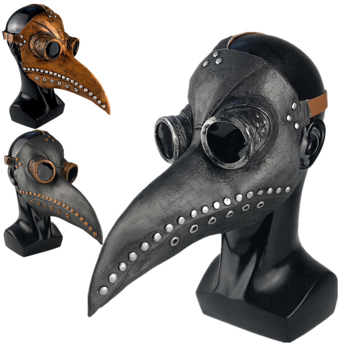Cosplay Steampunk Plague Doctor Mask Bird Beak Halloween Props Retr Gothic Masks