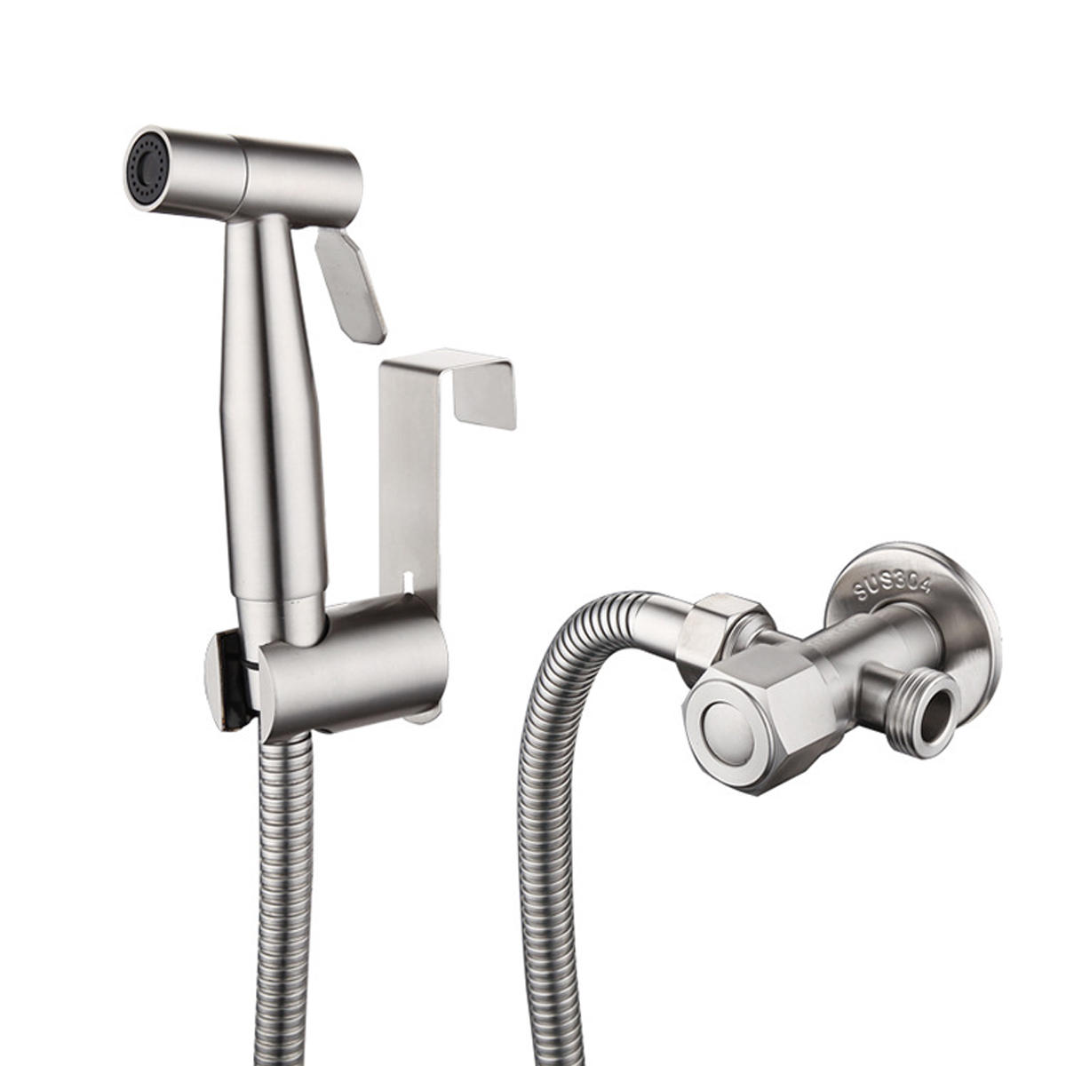 #1 Kit de bidet adaptateur de tuyau de toilette pour salle de bain douchette en acier inoxydable 304