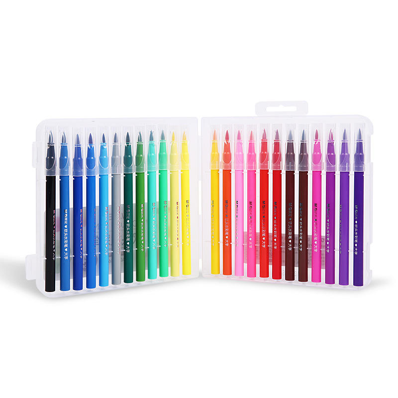 M G 121824 Couleurs Aquarelle Stylo Ensemble Soft Pinceau Manga Marqueur Stylo Dessin Stylos De Couleur Pour Croquis Art Fournitures Cadeaux Pour