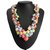 Candy Color Multilayer Beads Choker Statement Pingente Colar