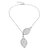 Vintage Gold Silver Big Leaf Pendant Clavicle Chain Necklace For Women