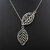 Vintage Gold Silver Big Leaf Pendant Clavicle Chain Necklace For Women