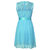 Elegant Lace Crochet Patchwork Sleeveless Women Chiffon Pleated Party Formal Dress