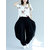 Folk Style Women Pure Color Elastic Waist Irregular Baggy Harem Cal&ccedil;as