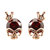 Punk Caveira Crown Orelha Stud Exquisite Zinc Alloy Rhinestones Brincos para Mulheres