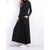 Casual Women Long Sleeve Pure Color Turtleneck Pocket Long Dress