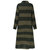 Casual Mulheres luva longa Striped Turndown Collar Camisa Vestido