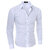 Slim Fit Herren Pure Color S-3XL Langarm-Gingham-Shirts