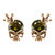 Punk Skull Crown Ear Stud Uitstekende Zinklegering Rhinestones Oorbellen voor Vrouwen