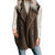 Women Casual Autumn Winter Solid Color Sleeveless Fleece Buttoned Vest Coats