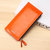 Women Waxy Ultra Thin Leather Long Purse Elegant Card Multi Card Holder Phone Wallet Coin Bags
