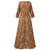 Bohemian Floral gedruckt lose 3/4 &Auml;rmel Maxi Kleid