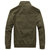 Hommes Militaire Coton Wearable Poitrine Poches Zipper Outwear Jacket