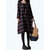 Casual Women Long Sleeve Striped O-Neck Losse Jurk Met Zak