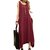 Vintage Casual Women Sleeveless High Low Cotton Maxi Dress