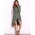 Casual Women Hooded Long Sleeve Pure Color Irregular Hem Mini Dress