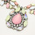 Kersen Roze Bloesem Sakura Crystal Hanger Ketting Ketting Sieraden