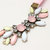 Cherry Rosa Blossom Sakura Crystal Colgante Collar de cadena de joyer&iacute;a