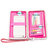 Women Candy Color Bowkot 5.5 Inch Phone Wallets Case Hasp Long Purse Clutches For Iphone Samsung