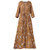 Bohemian Floral gedruckt lose 3/4 &Auml;rmel Maxi Kleid