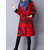 Folk Style Women Hooded Long Sleeve Floral Printed Velvet Warm Coat