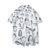 Frauen Kurzarm Graffiti Gedruckt Hawaii Beach Casual Bluse