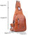 Ekphero&reg; Men Casual Genuine Leather Oil Wax Chest Bag Crossbody Bag