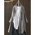 S-5XL Women Long Sleeve Button Down Cotton Asymmetric Vintage Blouse 
