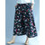 Vintage Women Elastic Waist Floral Printed Wide Leg Capri Cal&ccedil;as