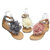 Chiffon Fabric Flower Flats T Straps Sandals Beach Shoes