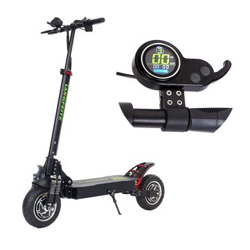 LANGFEITE&nbsp;L8S&nbsp;2019&nbsp;Versão&nbsp;20.8Ah&nbsp;48.1V 800W * 2 Motor duplo Dobrável Scooter elétrico Exibição a cores Motor sem escova DC 45 km / h Velocidade máxima 55 km Range EU Plug