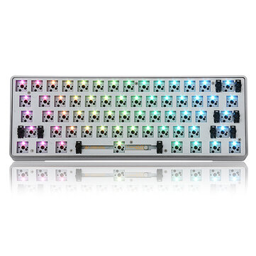 [Versione in lega di alluminio] Geek personalizzabile GK61 Hot swappable 60% RGB su misura Kit PCB montaggio Piatto
