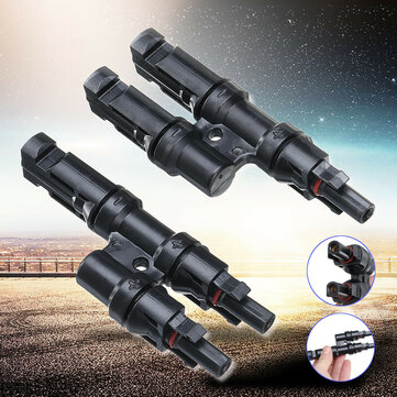 S$7.58 % 1 Pair MC4 Male & Female T Type 2 Branch Cable Connectors Solar Panel Photovoltaic Connectors Electrical Equipment & Supplies from Tools, Industrial & Scientific on banggood.com