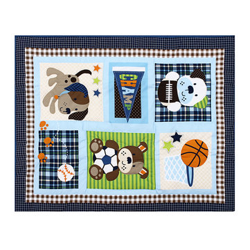 7 Pcs Infant Baby Bedding Sets Crib Cot Set Nursery Quilt Bumper