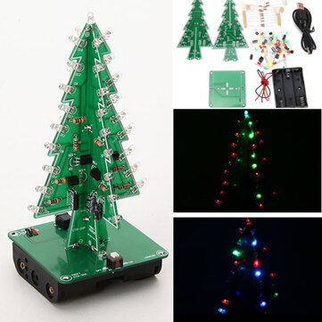 Geekcreit® DIY Noel Ağacı LED Flash Kit 3D Elektronik Öğrenme Kit